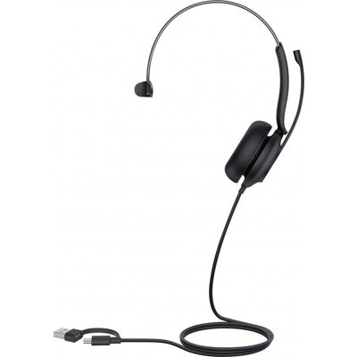 Yealink UH35 Mono Teams USB-C/A Kabel Huvudband Samtal/musik 1308165 Yealink UH35 Mono Teams USB-C/A Kabel Huvudband Samtal/musik 1308165