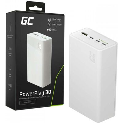Green Cell PBGC30W PowerPlay 30 white powerbank 30 000mAh PBGC30W Green Cell PBGC30W PowerPlay 30 white powerbank 30 000mAh PBGC30W