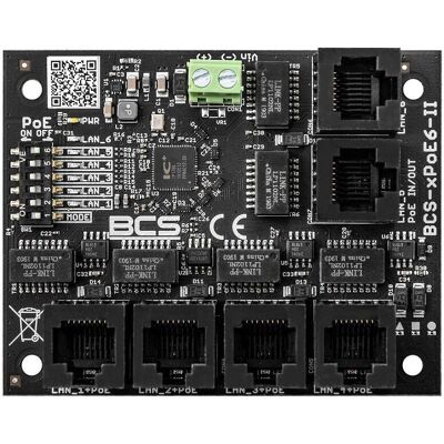 BCS -xPoE6-II Universell PoE-switch för IP CCTV -xPoE6-II BCS -xPoE6-II Universell PoE-switch för IP CCTV -xPoE6-II