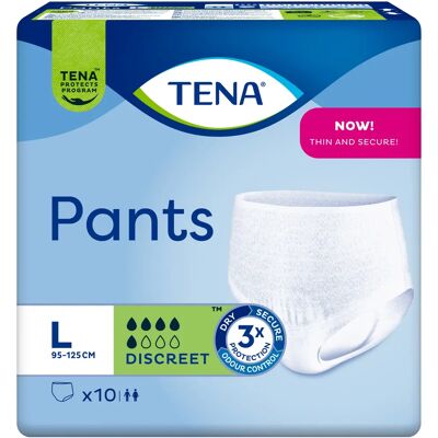 TENA Pants Discreet Large 10 st TENA Pants Discreet Large 10 st