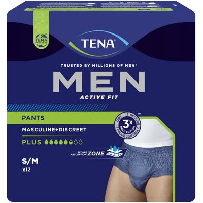 TENA Men Pants Plus S/M 12 st TENA Men Pants Plus S/M 12 st