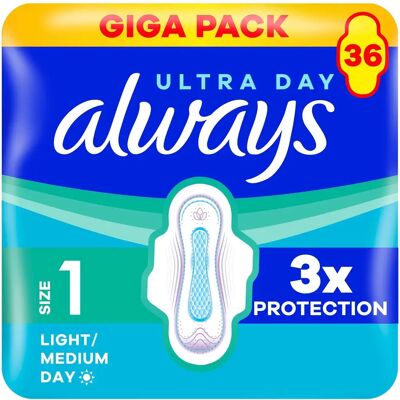 Always Ultra Day Bindor Normal Stl 1 Med Vingar 36 st Always Ultra Day Bindor Normal Stl 1 Med Vingar 36 st