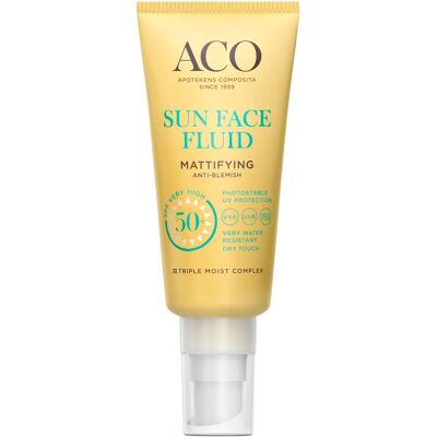 Aco Sun Face Ultra Light SPF 50 - Solskydd för ansiktet för normal/kombinerad hud Aco Sun Face Ultra Light SPF 50 - Solskydd för ansiktet för normal/kombinerad hud