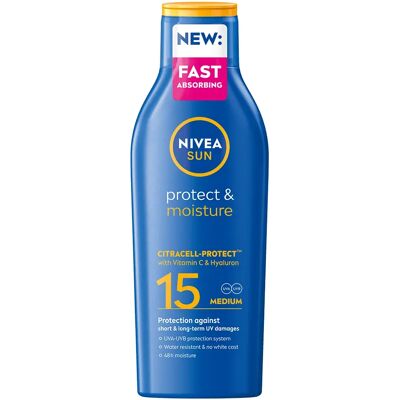 NIVEA Protect & Moisture Solkräm SPF15 - Solkräm NIVEA Protect & Moisture Solkräm SPF15 - Solkräm