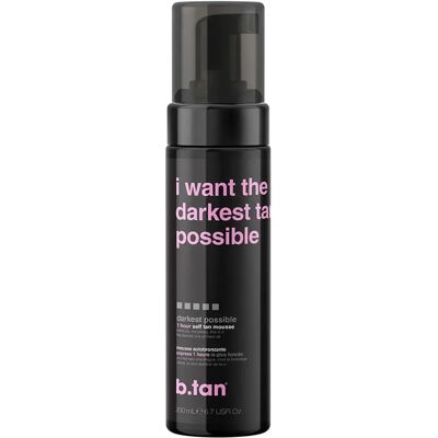 b.tan I Want The Darkest Tan Possible Self Tan Mousse 200 ml b.tan I Want The Darkest Tan Possible Self Tan Mousse 200 ml