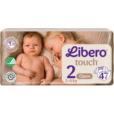 Libero Touch 2 Öppen Blöja 3-6 kg 47 st Libero Touch 2 Öppen Blöja 3-6 kg 47 st