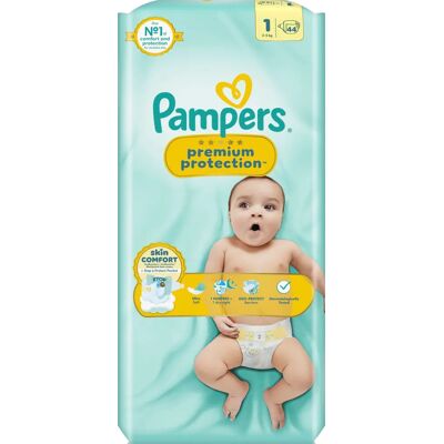 Pampers Premium Protection Storlek 1 2-5 kg 44 st Pampers Premium Protection Storlek 1 2-5 kg 44 st