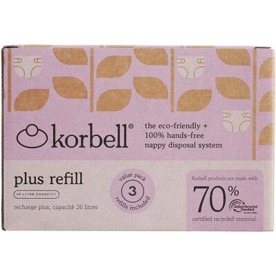 Korbell Refill Till Blöjhink Plus 26 Liter 3-pack Korbell Refill Till Blöjhink Plus 26 Liter 3-pack