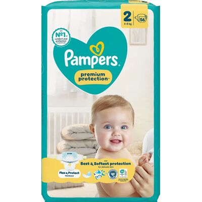 Pampers Premium Protection S2 4-8 kg 56 st Pampers Premium Protection S2 4-8 kg 56 st