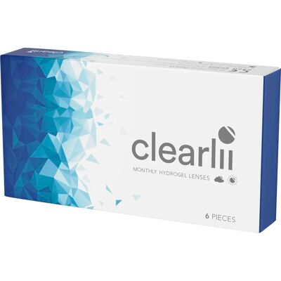 Clearlii Monthly Hydrogel Lenses månadslins 6-pack +2.25 Clearlii Monthly Hydrogel Lenses månadslins 6-pack +2.25