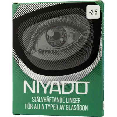 NIYADO Självhäftande Optiska Silikonlinser 1-par -2,5 NIYADO Självhäftande Optiska Silikonlinser 1-par -2,5