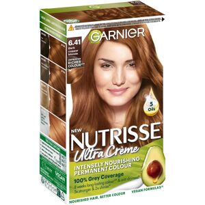 Garnier Nutrisse Ultra Color Permanent Hårfärg 1 pack 6.41 Dark Copper Blonde Garnier Nutrisse Ultra Color Permanent Hårfärg 1 pack 6.41 Dark Copper Blonde