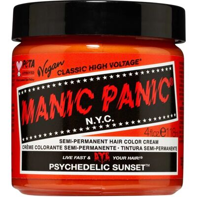 Manic Panic Classic High Voltage Semi-Permanent Hair Color Cream 118 ml Psychedelic Sunset Manic Panic Classic High Voltage Semi-Permanent Hair Color Cream 118 ml Psychedelic Sunset