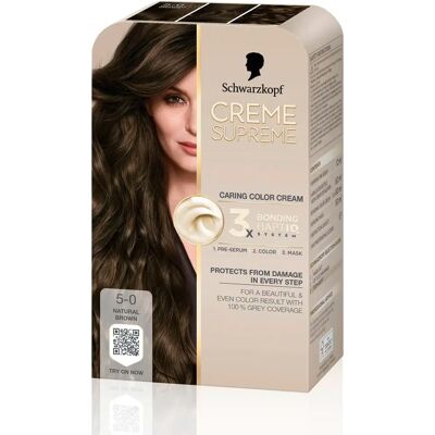 Schwarzkopf Creme Supreme 5-0 Natural Brown Schwarzkopf Creme Supreme 5-0 Natural Brown
