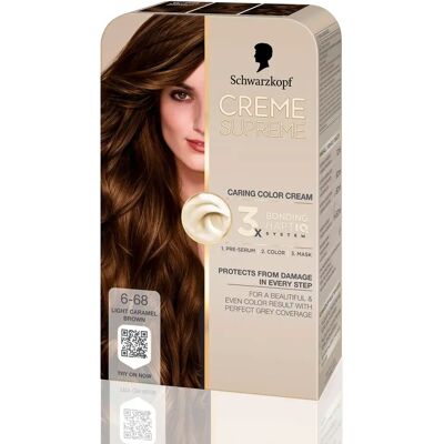 Schwarzkopf Creme Supreme 6-68 Light Caramel Brown Schwarzkopf Creme Supreme 6-68 Light Caramel Brown