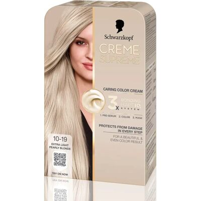 Schwarzkopf Creme Supreme 10-19 Ultra Light Pearly Blonde Schwarzkopf Creme Supreme 10-19 Ultra Light Pearly Blonde