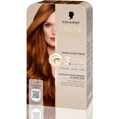 Schwarzkopf Creme Supreme 7-7 Copper Dark Blonde Schwarzkopf Creme Supreme 7-7 Copper Dark Blonde