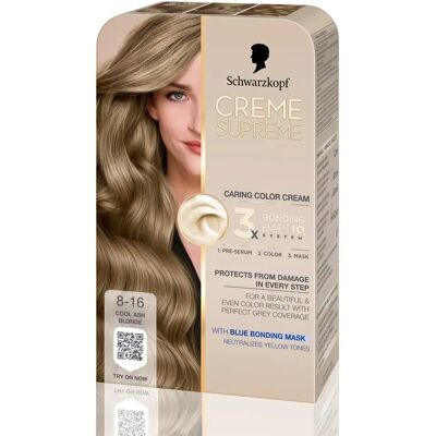 Schwarzkopf Creme Supreme 8-16 Cool Ash Blonde Schwarzkopf Creme Supreme 8-16 Cool Ash Blonde