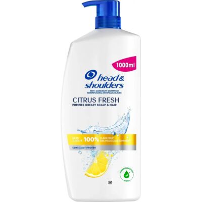 Head & Shoulders Citrus Fresh Schampo 1000 ml Head & Shoulders Citrus Fresh Schampo 1000 ml