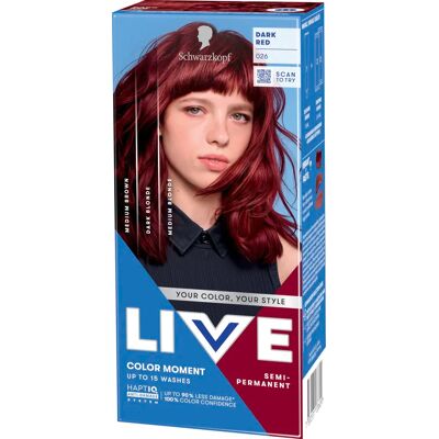 Schwarzkopf LIVE Color Moment 026 Dark Red Schwarzkopf LIVE Color Moment 026 Dark Red