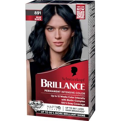 Schwarzkopf Brillance Permanent Intensive Color 891 Blue Black Schwarzkopf Brillance Permanent Intensive Color 891 Blue Black