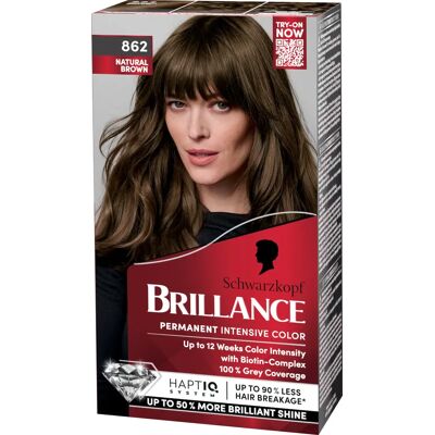 Schwarzkopf Brillance Permanent Intensive Color 862 Natural Brown Schwarzkopf Brillance Permanent Intensive Color 862 Natural Brown