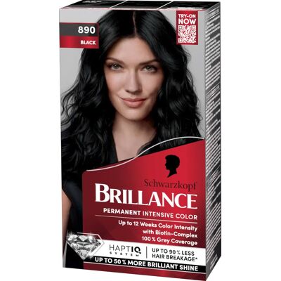 Schwarzkopf Brillance Permanent Intensive Color 890 Black Schwarzkopf Brillance Permanent Intensive Color 890 Black