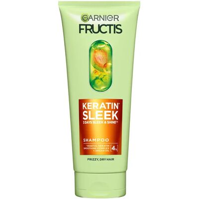 Garnier - Keratin Sleek Shampoo 200Ml - Sött och Glansfullt Hår Garnier - Keratin Sleek Shampoo 200Ml - Sött och Glansfullt Hår
