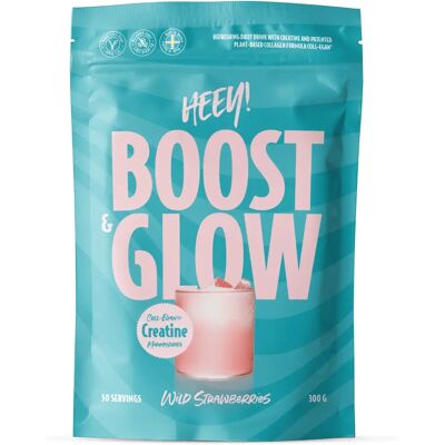 Heey! Boost & Glow Kreatin + Coll-egan® Smultron 300 g Heey! Boost & Glow Kreatin + Coll-egan® Smultron 300 g