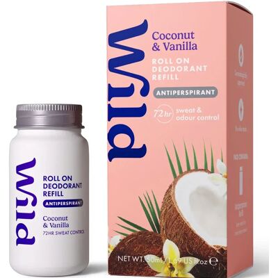 Wild Antiperspirant Roll On Refill Coconut Vanilla 50 ml Wild Antiperspirant Roll On Refill Coconut Vanilla 50 ml