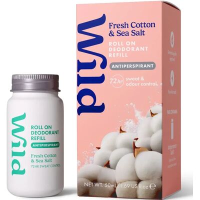 Wild Antiperspirant Roll On Refill Fresh Cotton Sea Salt 50 ml Wild Antiperspirant Roll On Refill Fresh Cotton Sea Salt 50 ml