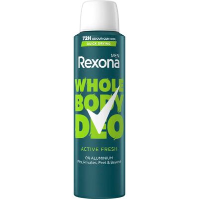 Rexona Men Whole Body Deo Active Fresh Spray 150 ml Rexona Men Whole Body Deo Active Fresh Spray 150 ml