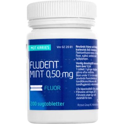 Fludent mint sugtablett 0,5 mg 200 st Fludent mint sugtablett 0,5 mg 200 st