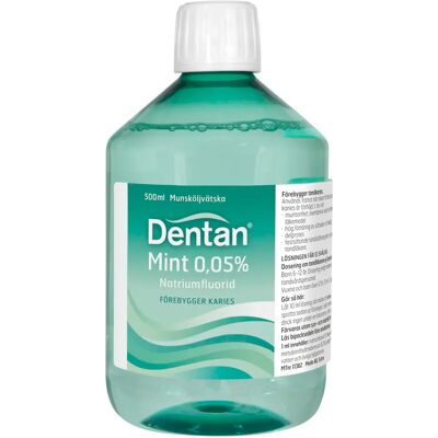 Dentan Mint munskölj 0,05 % 500 ml Dentan Mint munskölj 0,05 % 500 ml