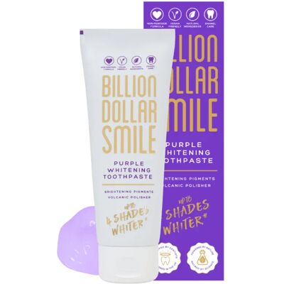 BILLION DOLLAR SMILE - Purple Whitening Tooth Polish - 75ml - Tooth Polish BILLION DOLLAR SMILE - Purple Whitening Tooth Polish - 75ml - Tooth Polish