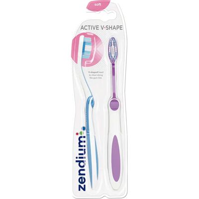 Zendium V-shape Soft Tandborste 2 st Zendium V-shape Soft Tandborste 2 st