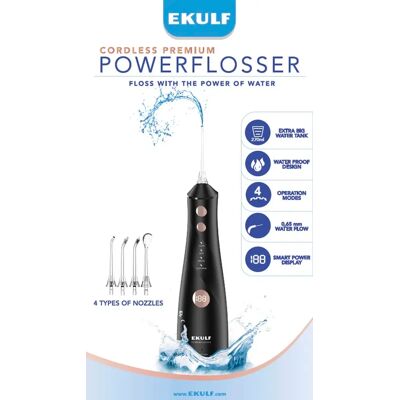 Ekulf PowerFlosser Premium Black Ekulf PowerFlosser Premium Black