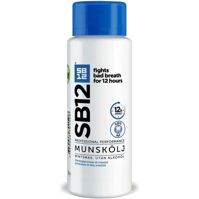 SB12 Mint Munskölj - 12 timmars Fräsch Andedräkt - Fluor SB12 Mint Munskölj - 12 timmars Fräsch Andedräkt - Fluor