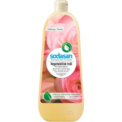 Sodasan Ekologisk Tvål Ros Refill 1000 ml Sodasan Ekologisk Tvål Ros Refill 1000 ml