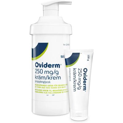 Oviderm 250mg/g Kräm 100g tub + 500g pumpburk Oviderm 250mg/g Kräm 100g tub + 500g pumpburk