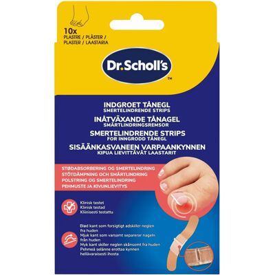Dr. Scholl's Smärtlindringsremsor För Inåtväxande Tånagel 10 st Dr. Scholl's Smärtlindringsremsor För Inåtväxande Tånagel 10 st
