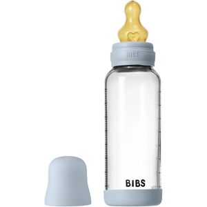 BIBS Baby Glasflaska Naturgummi Mellanflöde Blå - Babyflaska BIBS Baby Glasflaska Naturgummi Mellanflöde Blå - Babyflaska