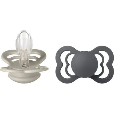 BIBS Supreme Silicone Sand/Iron 2-pack Size 2 BIBS Supreme Silicone Sand/Iron 2-pack Size 2