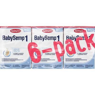 Semper BabySemp 1 Drickfärdig Modersmjölksersättning 6-pack Semper BabySemp 1 Drickfärdig Modersmjölksersättning 6-pack