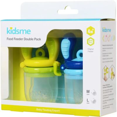 Kidsme Food Feeder 2-pack Lime/Aquamarine Kidsme Food Feeder 2-pack Lime/Aquamarine
