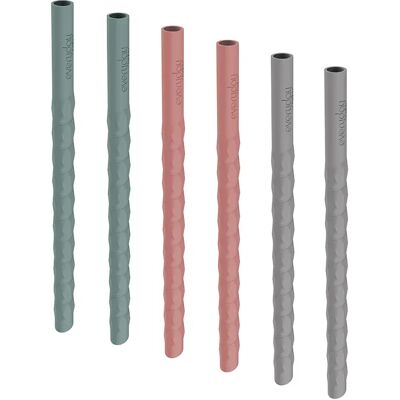 Everyday Baby Silikonsugrör Quiet Grey/Nature Red/Harmony Green 6-pack Everyday Baby Silikonsugrör Quiet Grey/Nature Red/Harmony Green 6-pack