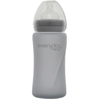 Everyday Baby Nappflaska Glas Healthy + Quiet Grey 240 ml Everyday Baby Nappflaska Glas Healthy + Quiet Grey 240 ml