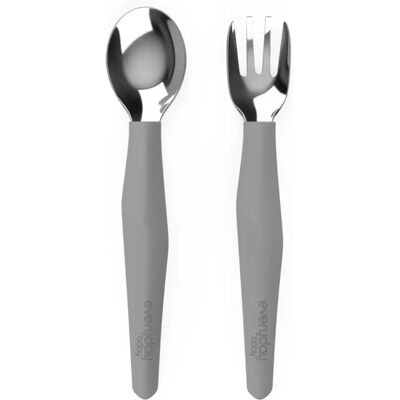 Everyday Baby Bestick Rostfritt Stål och Silikon Quiet Grey Everyday Baby Bestick Rostfritt Stål och Silikon Quiet Grey