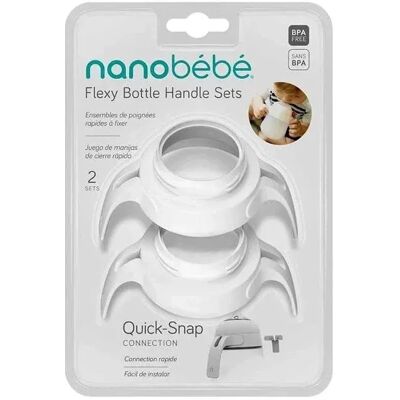 Nanobébé Handtag Flexy flaska 2-pack Vit Nanobébé Handtag Flexy flaska 2-pack Vit