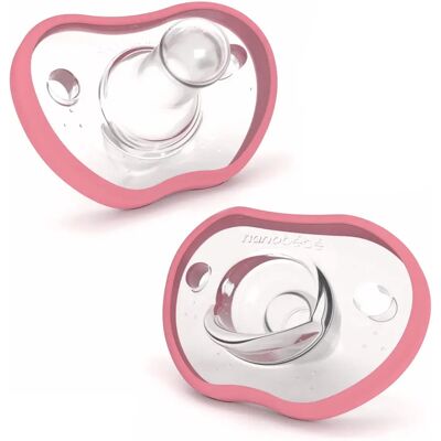 Nanobébé Flexy Napp Silikon 0-3 mån 2-pack Rosa Nanobébé Flexy Napp Silikon 0-3 mån 2-pack Rosa